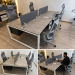 Modern 4-Seater Workstation Desk Set - Image 4