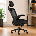 High Back Mesh Office Chair with Headrest - Image 5