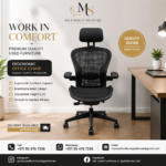High Back Mesh Office Chair with Headrest - Image 4
