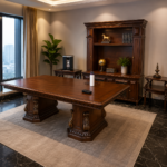 Solid Wood Executive Office Furniture Set