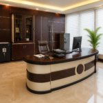 Luxury Office Desk with Cabinet