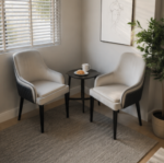 Cream & Black Accent Chair Set - Image 2