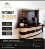 Luxury Office Desk with Cabinet - Image 4