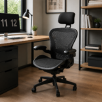 High Back Mesh Office Chair with Headrest - Image 2