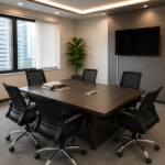 6-Seater Conference Table with Chairs - Image 2