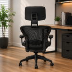 High Back Mesh Office Chair with Headrest - Image 3