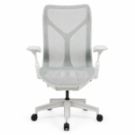 White Swivel Mesh Office Chair - Image 8