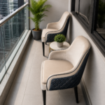 Cream & Black Accent Chair Set - Image 5